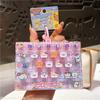 Portachiavi Giocattolo Pulsante Decompressione a 26 Tasti Tastiera Spremibile Portachiavi Antistress Clicker Portachiavi Animali Cartoni Animati Portachiavi Tastiera Regali
