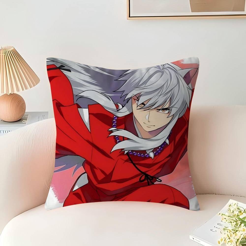 Anime Inuyasha Cushion Cover Car Throw Pillow Case For Sofa Car Christmas Gift 40x40cm 45x45cm