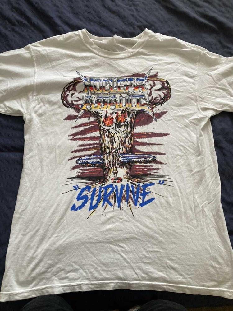 Хлопковая футболка в подарок фанату группы Nuclear Assault Survive WA108 Унисекс XXL