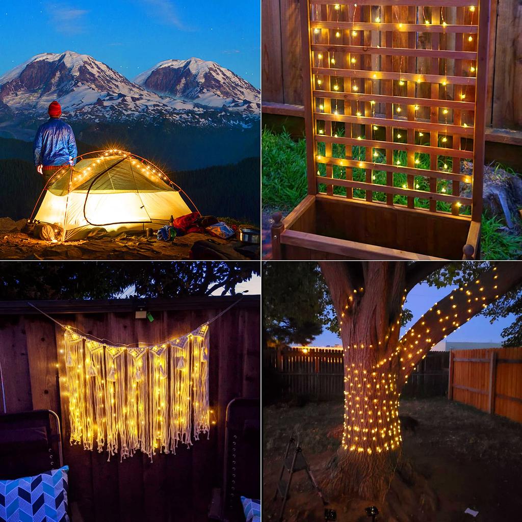 Large Beads LED Solar String Christmas Tree Super 200 8 Lighting Automatic Nighttime IP65 LED Fairy Stylish Outdoor Solar Lights for New School and