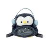 Penguin Cartoon Theme Plush Backpack Outdoor Large Capacity Itabag Transparent