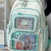 Japanese ins pain layer simple backpack large capacity multi-compartment junior high school student schoolbag women's leisure travel backpack