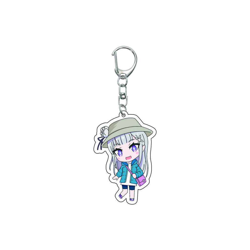 55MM Anime Re:ZERO - Iniziare la Vita in un Altro Mondo Portachiavi Natsuki Subaru Emilia Portachiavi Piastra Modello Acrilica Regali di Natale