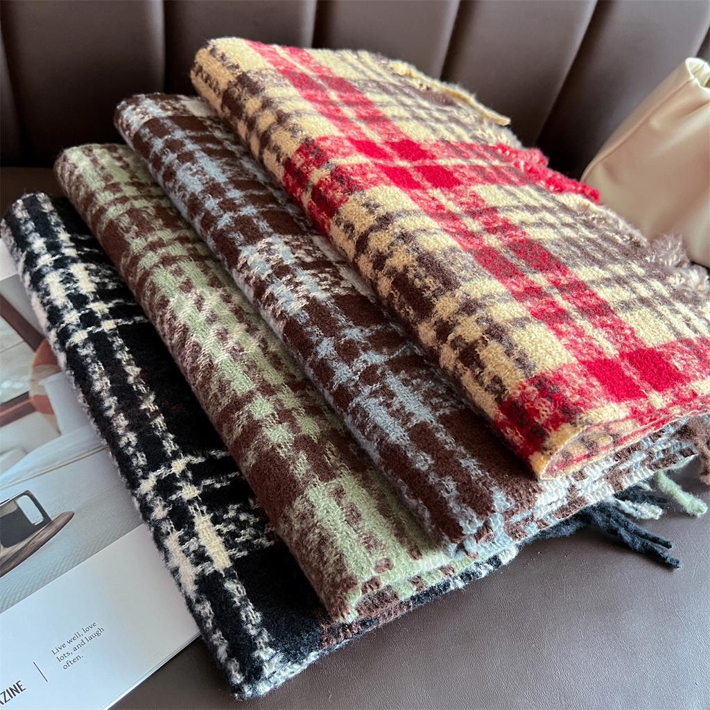 Women Winter Cashmere Scarf Plaid Pashmina Luxury Brand Shawls and Wraps Bufanda Hijab Travel Stoles Echarpe Warm Blanket