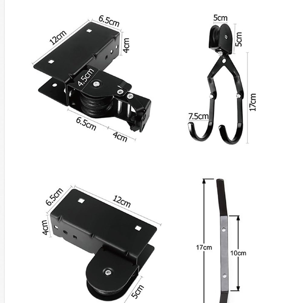 Gogogmee Nástěnné držáky na kolo až Hanger na kolo pro horská, silniční a ocelovou konstrukci pro Ideální pro garáž Černý hák, 25 kg, Kola, Kola, Dětská