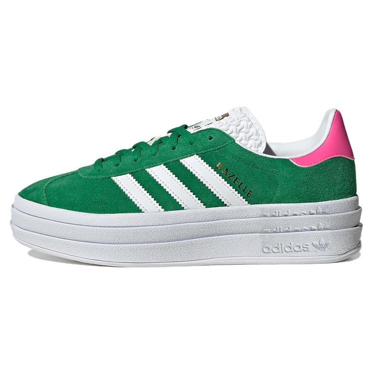 

Adidas Gazelle Bold Green Lucid Pink Женские кроссовки Cloud-White IG3136