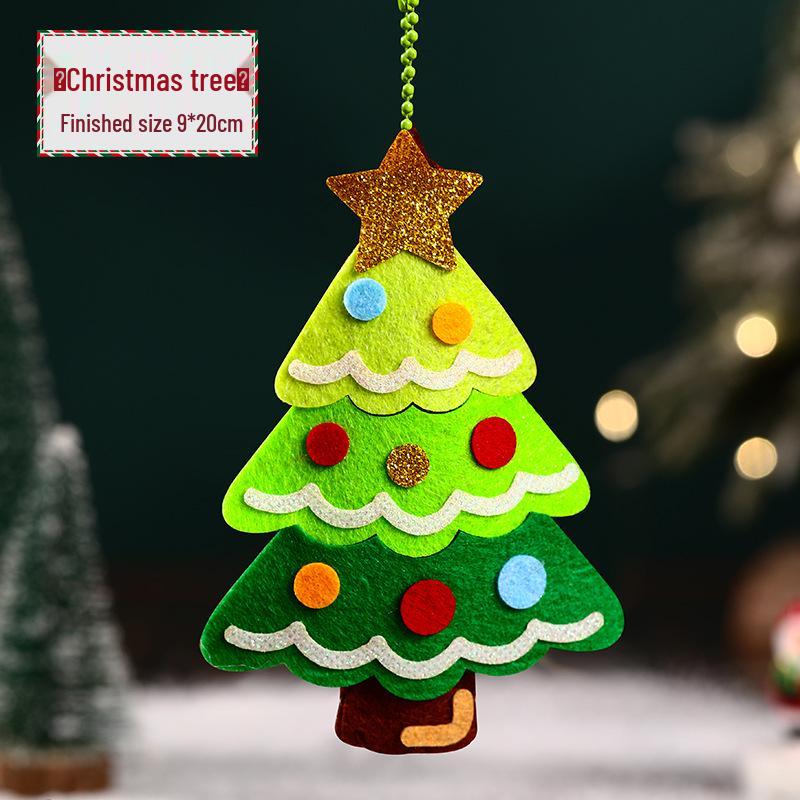Handmade DIY Christmas Tree Pendant Kit for Kids