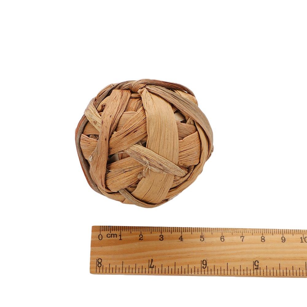 Parrot Hamster Natural Activity Bite Resistant Small Animals Chew Toys Rattan Balls Straw Woven