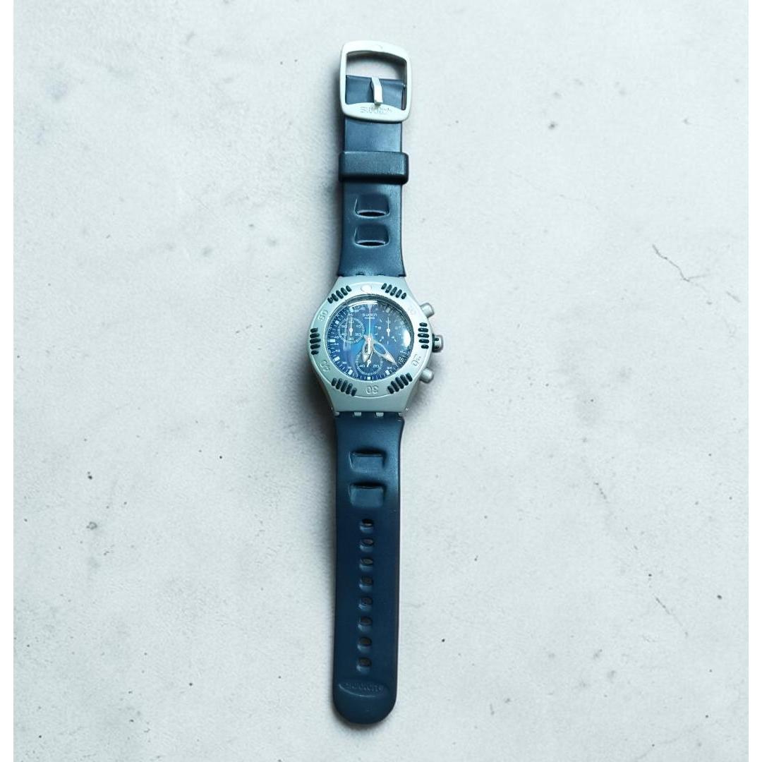 Used [Battery dead] swatch IRONY ALUMINUM chronograph wristwatch