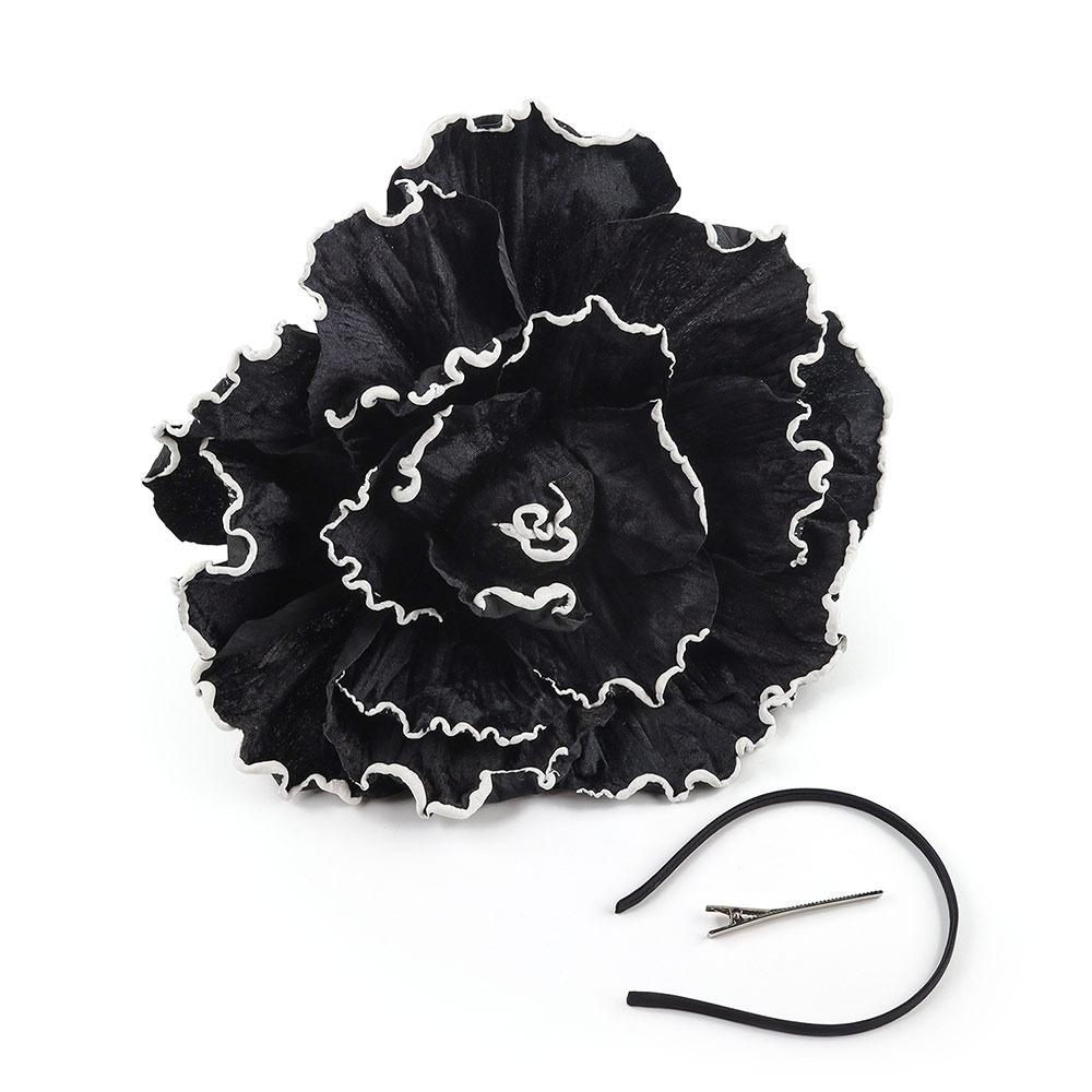 Large Flower Fascinator Exaggerated Headband and Clip Elegant Hair Accessory  for Women