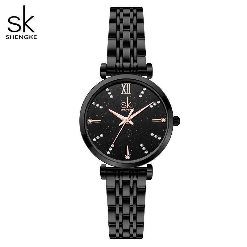 SK Women's Starry Sky Luxury Waterproof Steel Band Watch - Model 0182