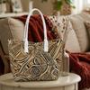 Boho Geometric Printed Tote Bag Ladies Fashion Daily Casual Large Capacity Portable Travel Shoulder Handbag