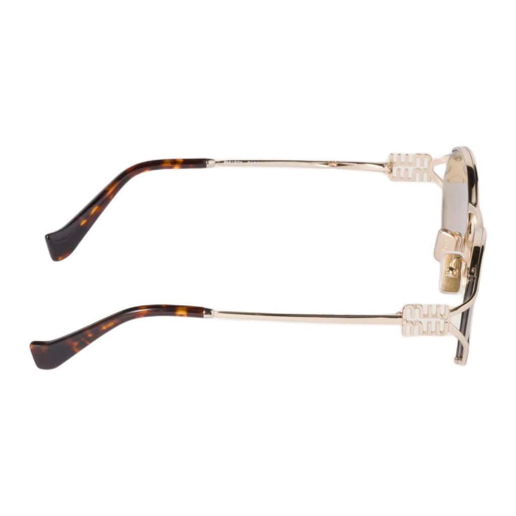 Miu Miu Oval Sunglasses With Logo Women sunglasses Gold SMU52YEZVNC054-FE10R