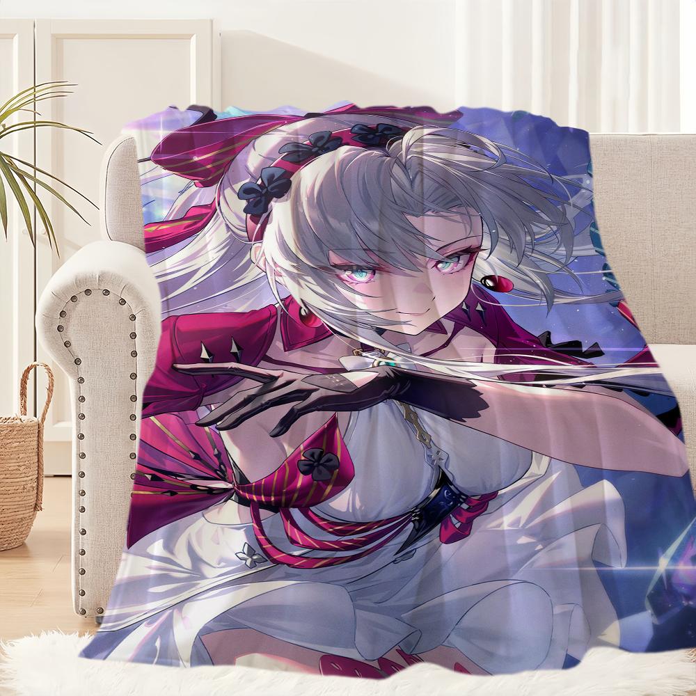 Game Wuthering Waves Carlotta Blanket Plush Nap Sofa Rug for Living Room Warm Office Bedroom Birthday Home Travel Kid Gifts