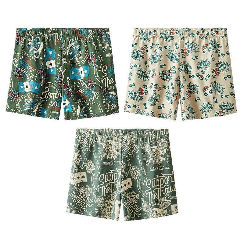 

Maoren Men s Printed Cotton Loose Boxer Shorts - 3 Pack XL