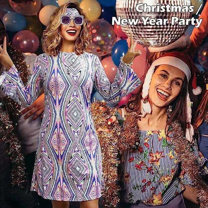 European & American Women's Retro Hippie Dress with Headscarf - Fresh & Sweet Festival Style