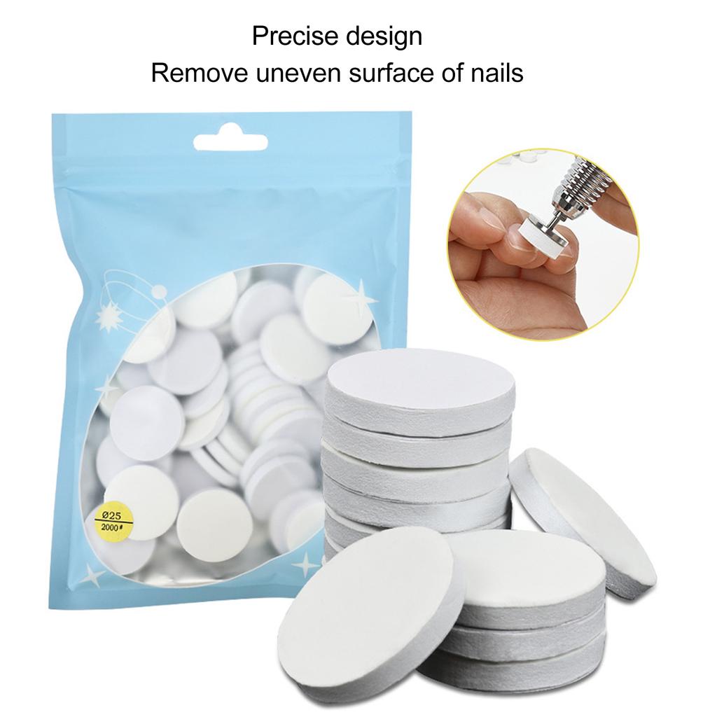 50 Sheet Nail Sanding Disc Callus Dead Skin Remover Replaceable Pedicure Polishing Disc Pads 25mm