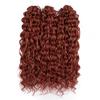 Noble Crochet Hair Soft Water Wave Twist Crochet Hair Synthetic Braid Hair Ombre Blonde Red 20"Deep Wave Braiding Hair Extension