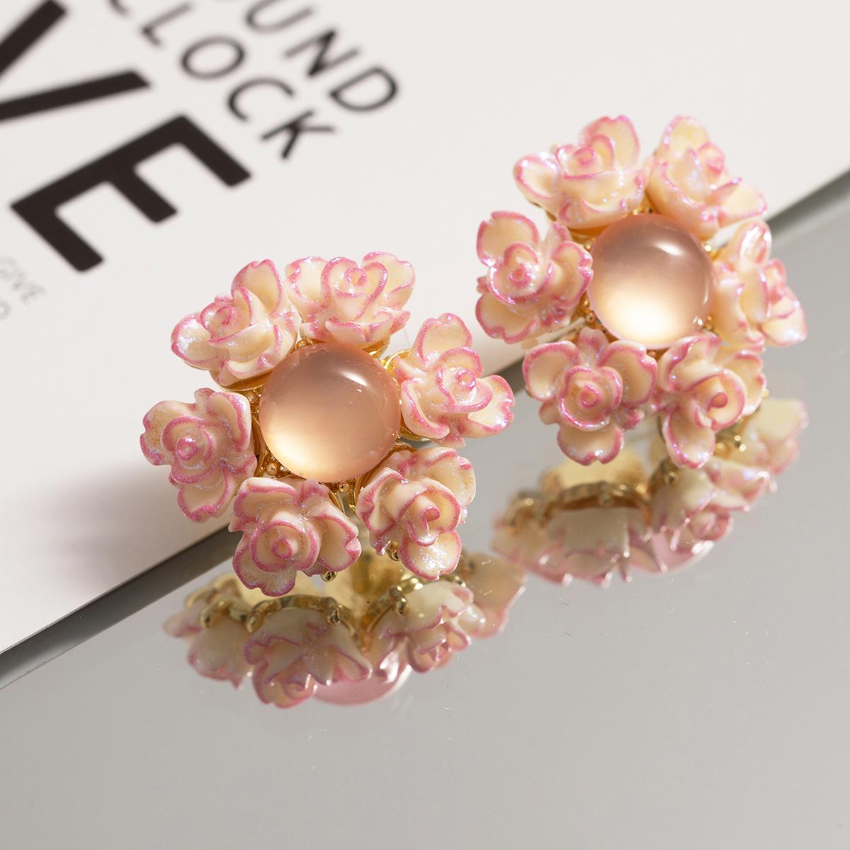 

«Серьги-цветы из серебряной иглы Sweet Girl из смолы — стиль Лолиты высшего качества»