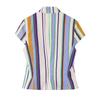 European and American style, wholesale women's clothing, fashionable versatile striped knot button top and trousers 2969329