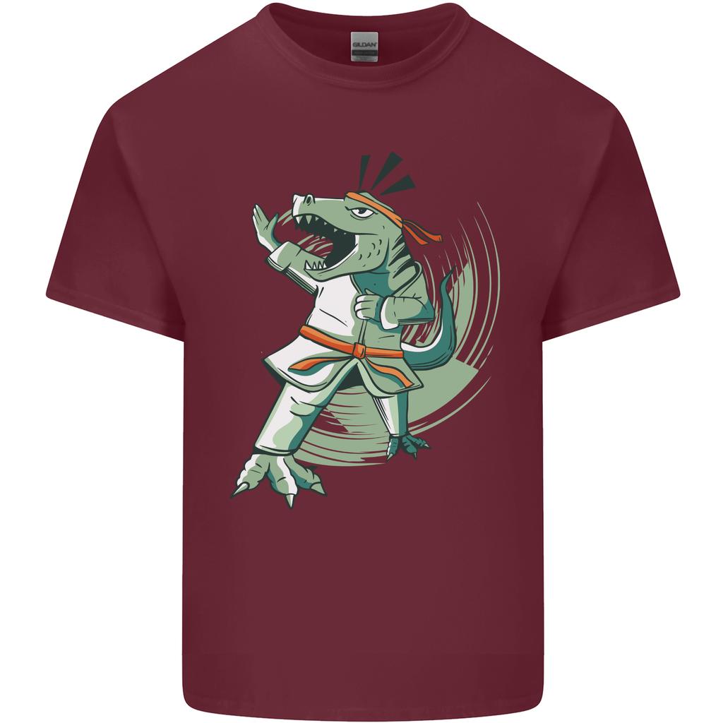 Karate TRex Dinosaur Unisexs Light Cotton TShirt