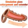 Reusable Condoms Penis Extender Silicone Enlargement Penis Sleeve Thick Condom With Grain