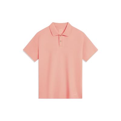 Li Ning Einfarbiges Kurzarm-Poloshirt für Herren Oberteile Wüstenrosa APLT135-1