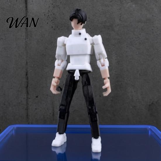 PLA Action Figure 3D Printed Anime Character Figure, Movable Joints with Desktop Decoration Accessories, Animation Model Ornament, Collectible