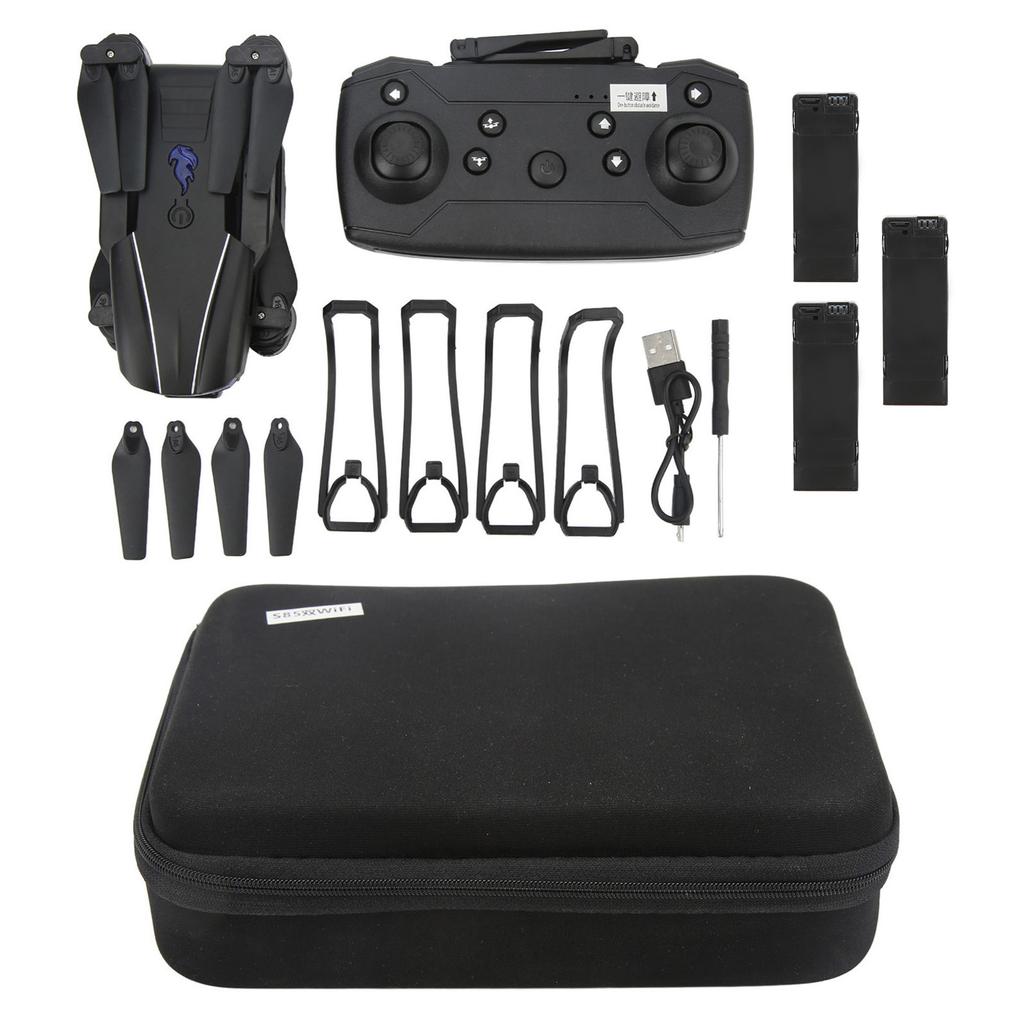 S85 RC Drohne 3-seitige Hindernisvermeidung Faltbares 4-Achsen-Flugzeug 4K HD Luftdrohne mit Doppelkameras