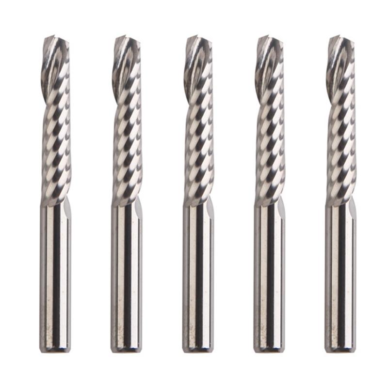 Ball Nose End Mill 5 Pcs Straight Electric Milling Cutters Router Bit Carbide End Spiral Milling Cutter for Woodworking