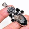 Natural Agate Geode Slice 925 Sterling Silver Jewelry Pendant 2.56" AP-14051