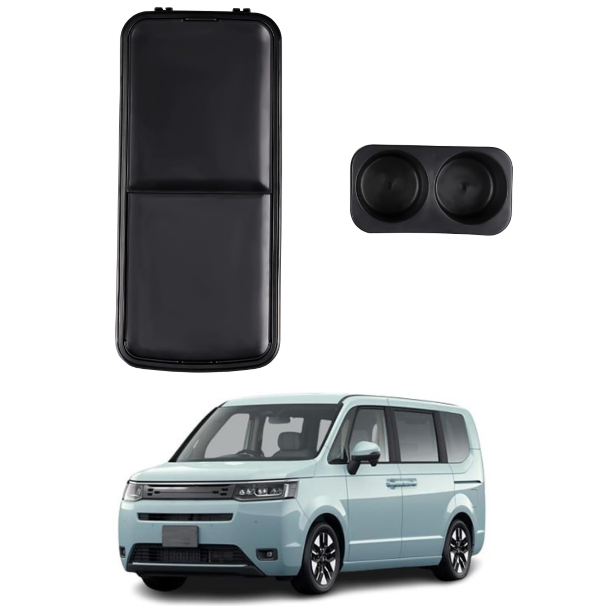 

EopTatoo Console Box Tray with Sliding Drink Holder for the New Step Wagon Custom Interior Accessories RP8, чёрный