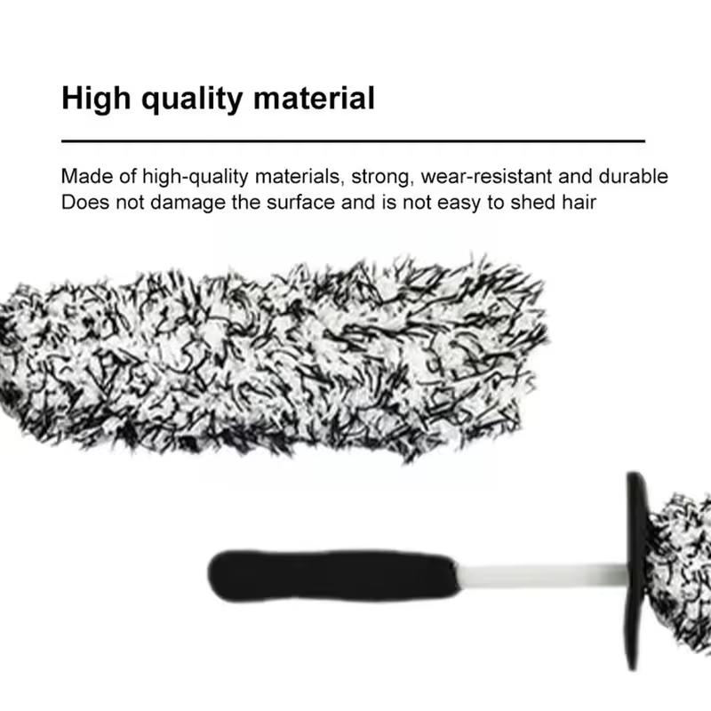 Car Wash Super Brush Microfiber Premium Wheels Brush Non-Slip Handle Easy To Cleaning Car Rims Spokes Wheel Detailing Clean Tool