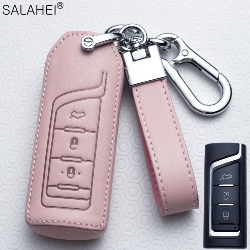 Genuine Leather Auto Key Fob Cover Case Key Fob Housing Protector Covers Fit For Gac Trumpchi Gs3 Gs4 Gs5 Gs7 Gs8 Gm8 Ga4 Gs5 Ga6 Gm6