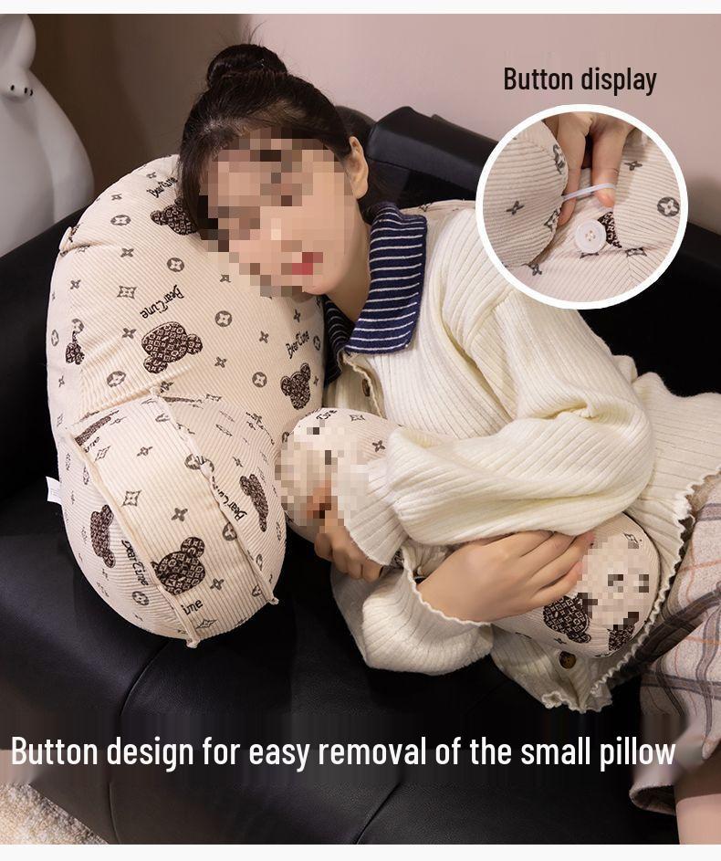 Soft Large Backrest Pillow: Washable Lumbar Support for Bed, Sofa, Dorm, and Pregnant Women