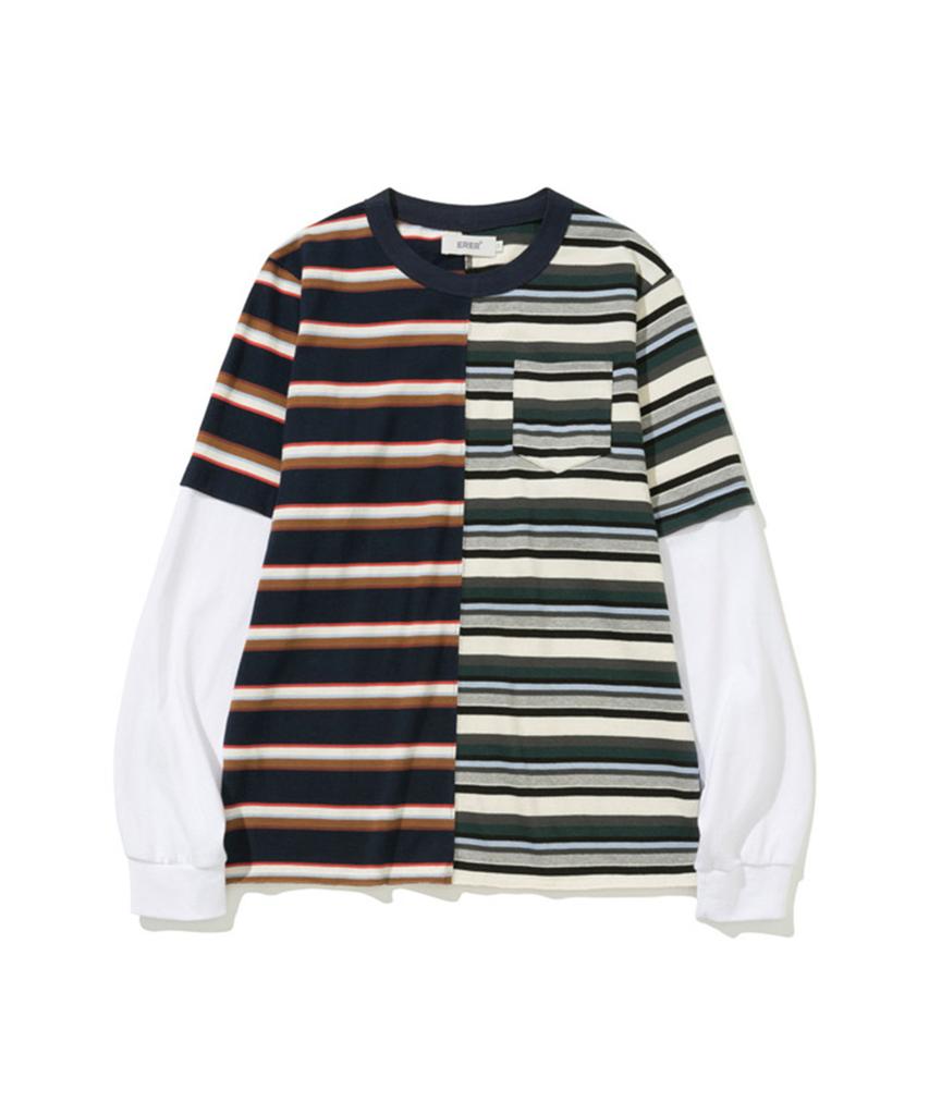 ERER Striped Layered Long Sleeve T-Shirt Stripe