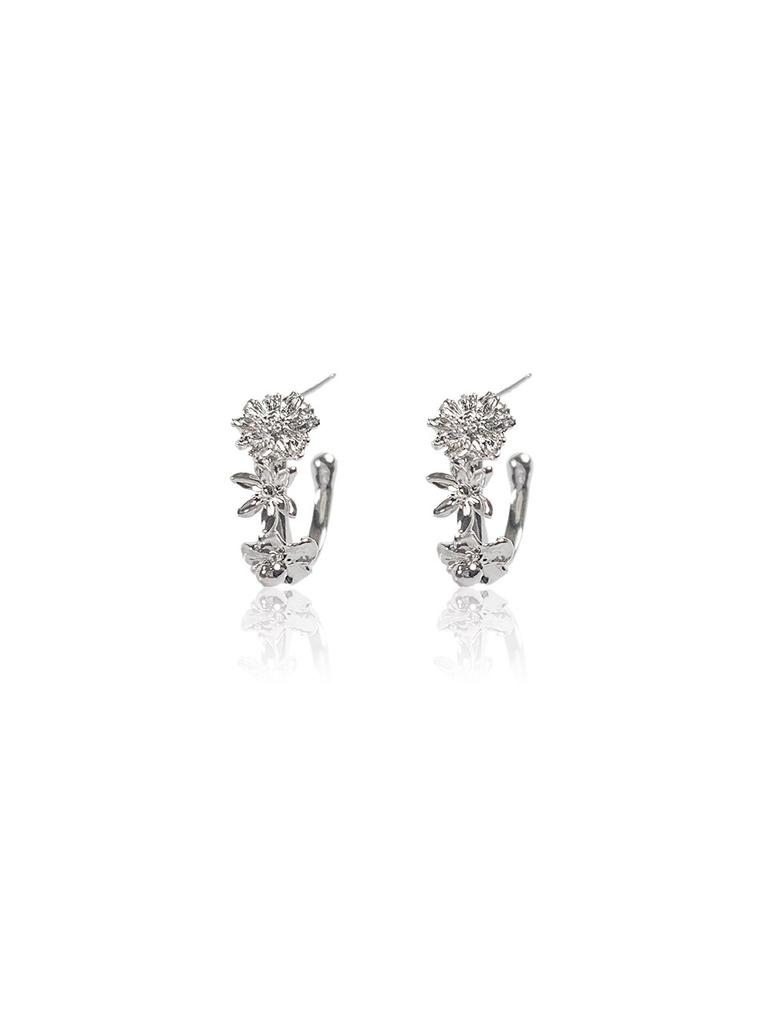 Xiann Flower Hoop Earrings