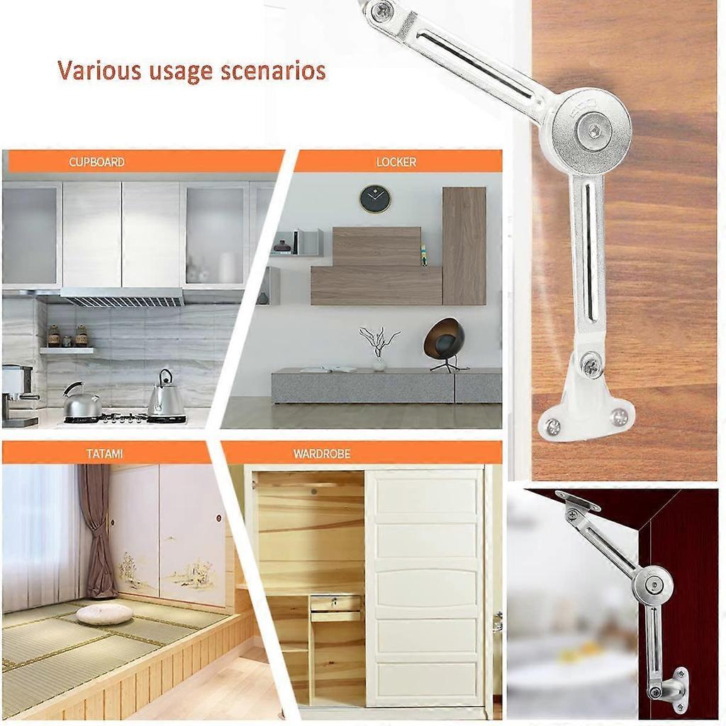 2 Pcs Soft-Closing Door Panel Support Hinges Stay,Can Be Stopped at Will,Folding Cover Support, Used for Heavy Duty