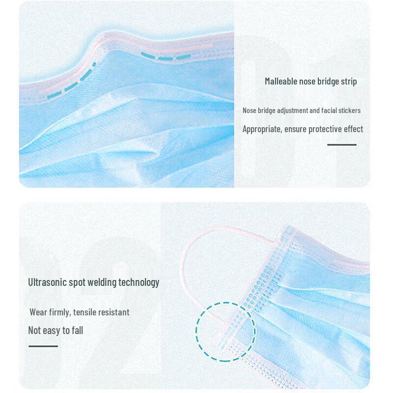 KLEERCARE Disposable 3-Layer Protective Face Masks