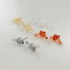 Nenler Earrings Women's Minimal Twist Transparent Unique