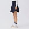 MARTINE GOLF Unbalance Pleats Mid Skirts_Navy