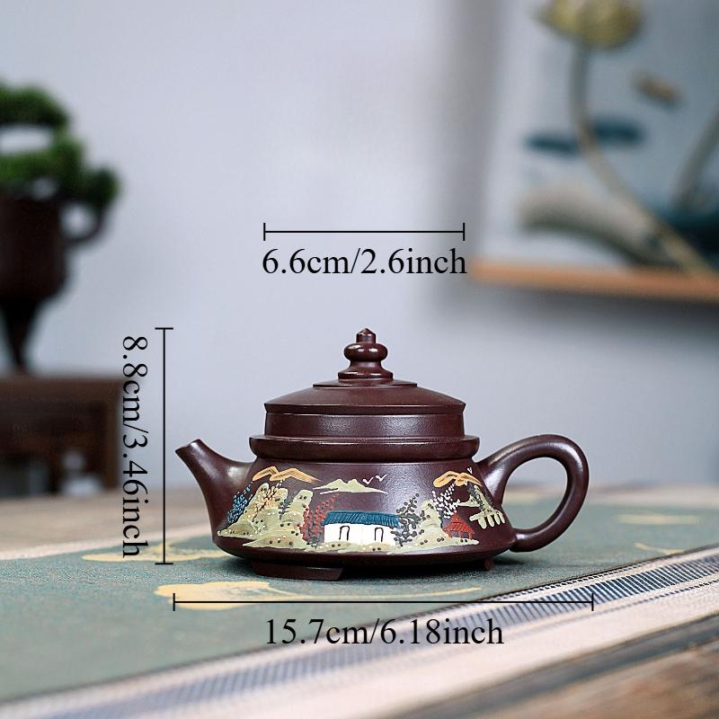 

250ml Earthenware Pot of Yixing Original Mine Purple Mud Mountain Water Pagoda Teapot Chinese Handmade Teapot Household Tea Set