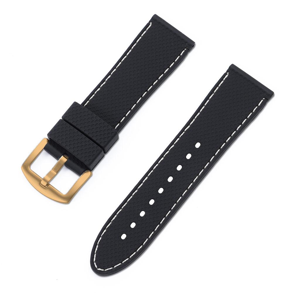 20mm 22mm 24mm Watch Band Strap Sport Vintage Silicone Business Watchband for Men Women Stainless Steel Buckle Watch Accessories