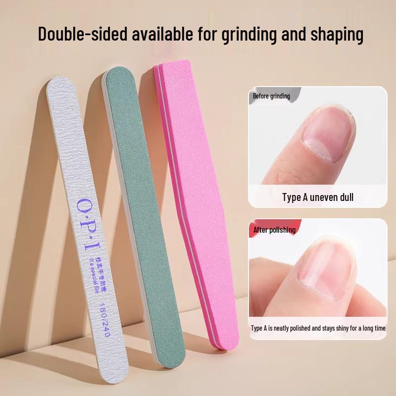 Nail File & Buffer Set: Emery Board, Sponge Buffer, Manicure Sanding Strip for Hand Care