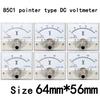85C1 Pointer Type DC Voltmeter 5V10V15V20V30V100V150V250V300V450V500V Size 64mm * 56mm