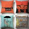 Fashion JJean Jullienful Cushion Cover Stylish Washable Pillow Cover Ideal for Couch Bedroom Car Decoration