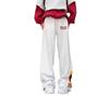 Korean-Style Fleece-Lined Wide-Leg Joggers: Solid Color Autumn/Winter Pants