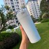 Large Capacity Gradual Change Color Coffee Cup Stainless Steel Insulated Water Bottle  Sports