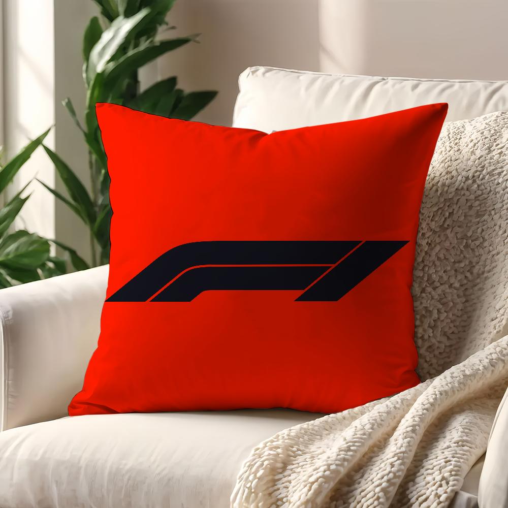 F-Formula 1 Car Logo F1 Fashion Cushion Cover Pillow Sofa Printing Decoration Room Home Office Coffee Shop Car Nordic Simplicity