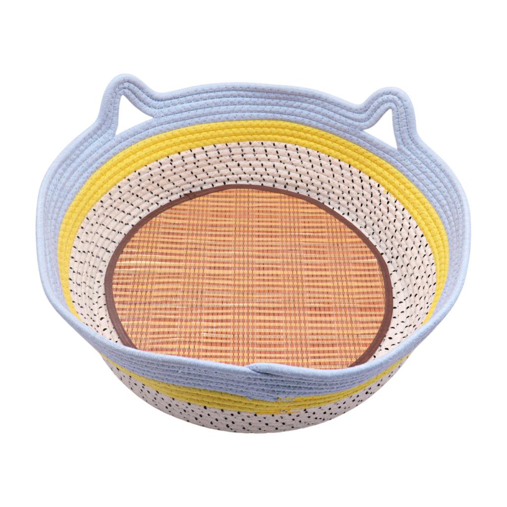 Woven Cat Bed, All- Pet Bed, Cotton And Linen, Detachable And Washable Cat Bed, Sleeping Mat, Dog Bed, Summer Cool Bed
